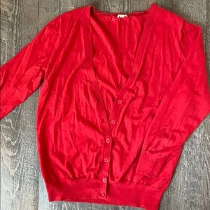 JCREW Red Cardigan